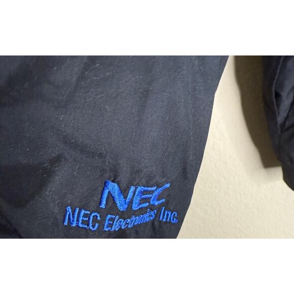 VTG Port Authority Windbreaker Jacket Sweater Jumper Men XL Black Golf Tennis - Picture 8 of 12